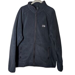 Mountain Hardwear Men's Black Fleece Jacket with Stand Collar